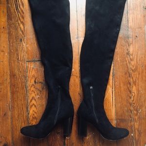 MIA over the knee black winter boots